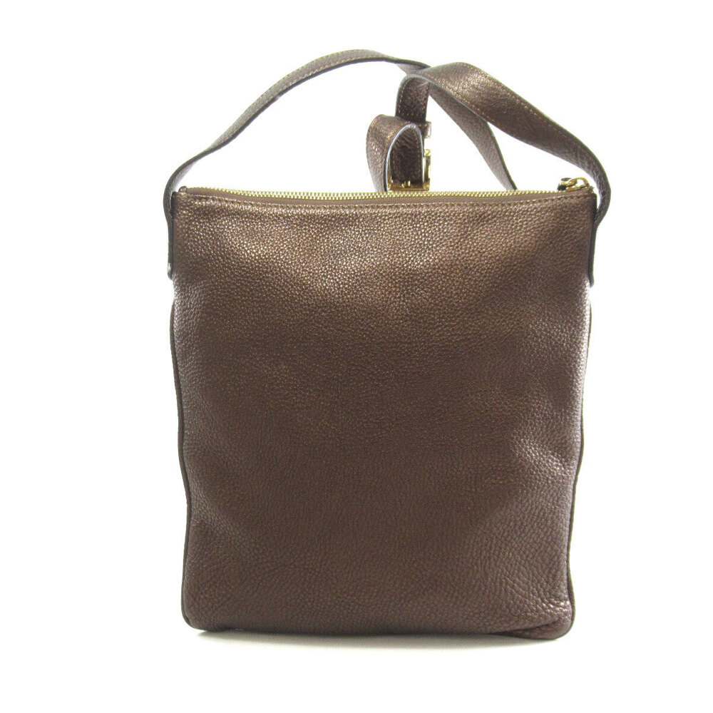 Loewe embossed shoulder bag leather Black